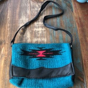 NWOT Annie O Wool & Leather Mini Handbag